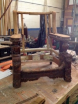 Complete refurbishment of Santa's armchair for Elf