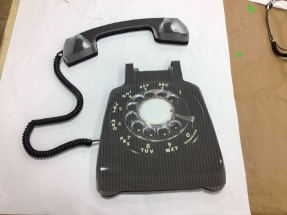Foam phone with cord attached.